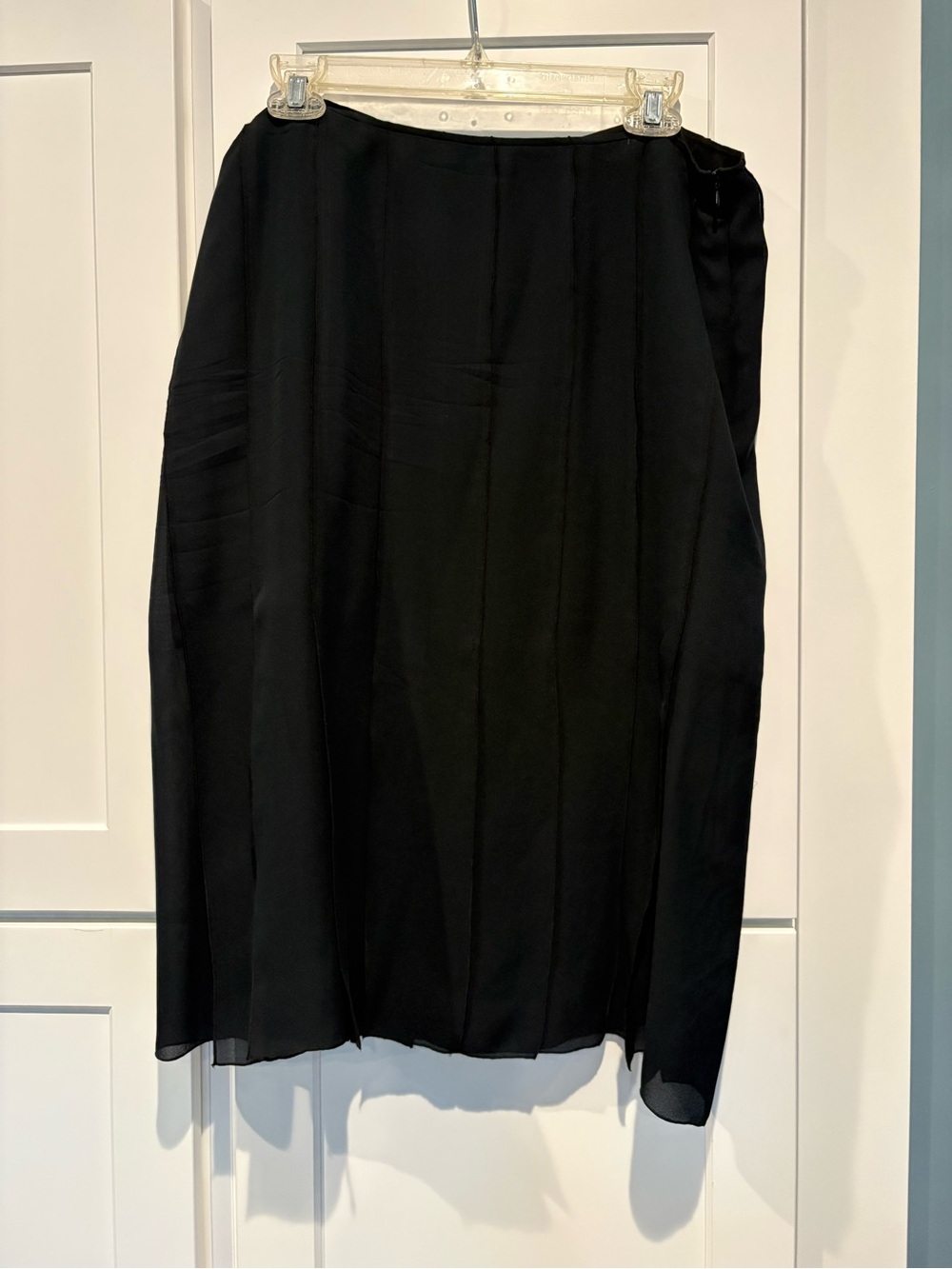 Y2K JNY 100%silk Women's Midi Skirt with flutter hem